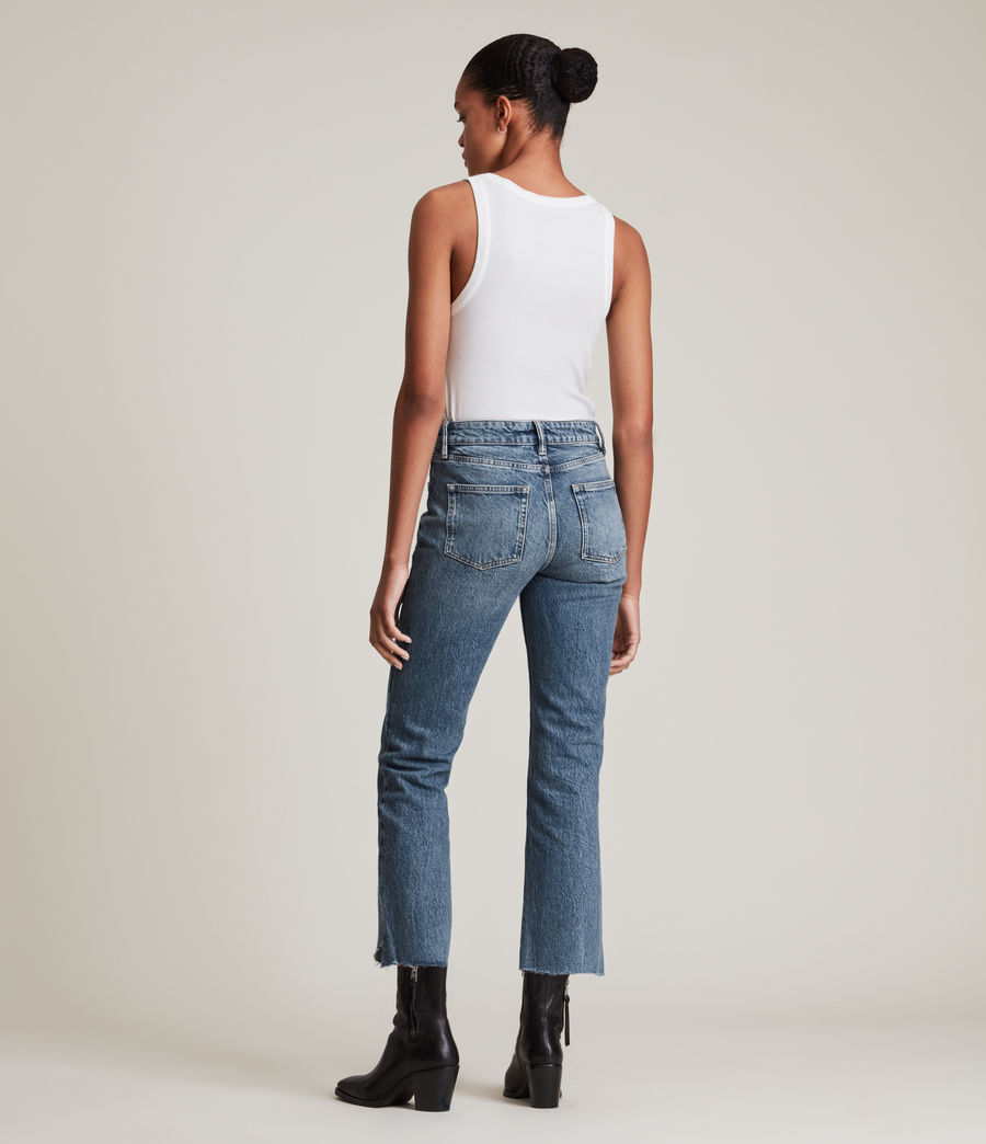 Womens Barely Step Hem High-Rise Bootcut Jeans (light_indigo) - Image 6