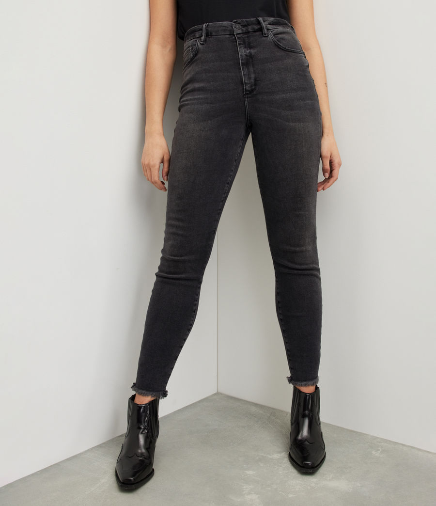 Womens Kenzie Ultra High Waisted Jeans, Washed Black (washed_black) - Image 2