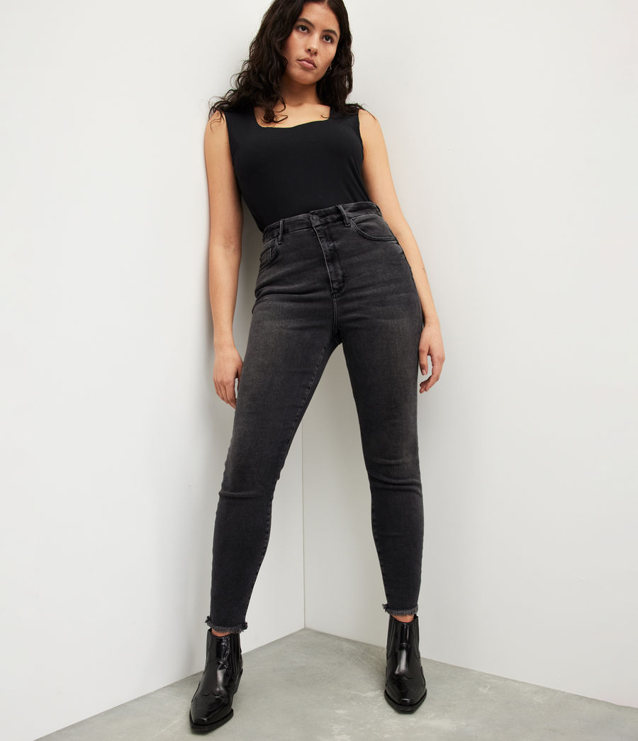 Womens Kenzie Ultra High Waisted Jeans, Washed Black (washed_black) - Image 5