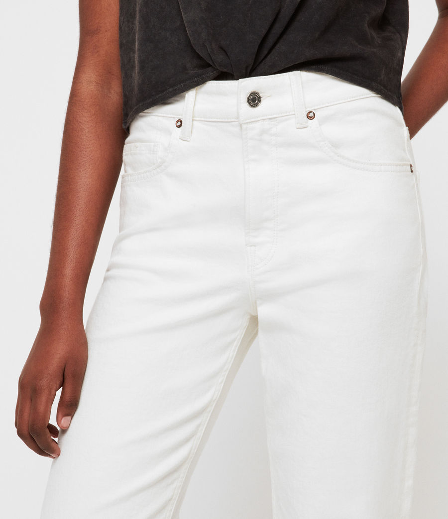 womens denim cropped trousers