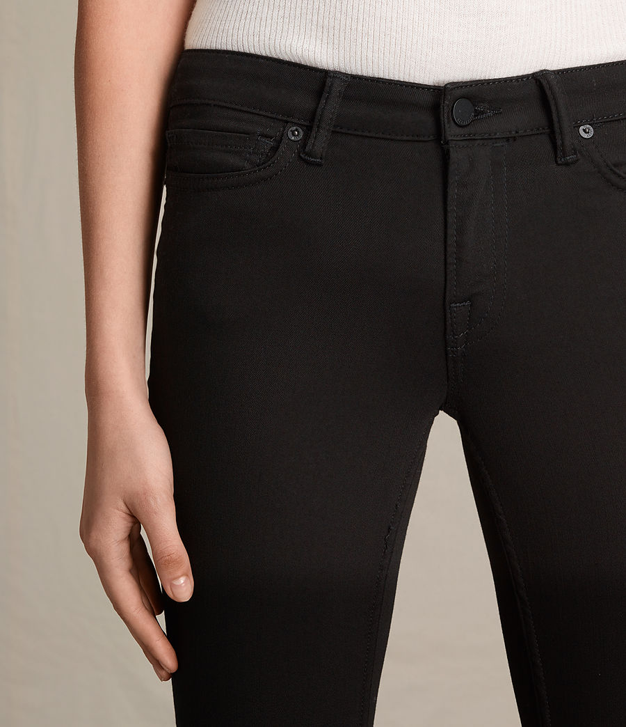 ALLSAINTS US: Womens Mast Skinny Low-Rise Jeans, Jet Black (jet_black)