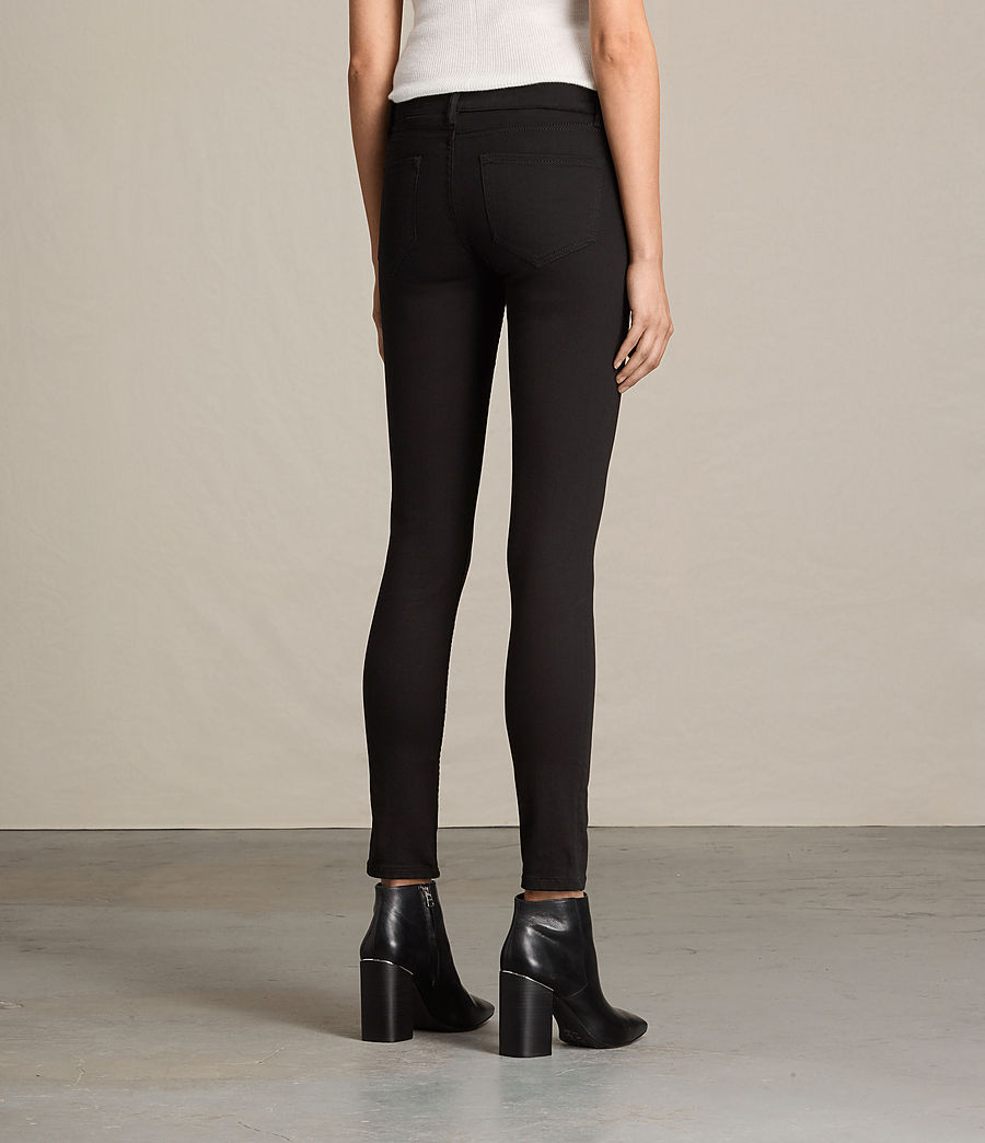ALLSAINTS US: Womens Mast Skinny Low-Rise Jeans, Jet Black (jet_black)