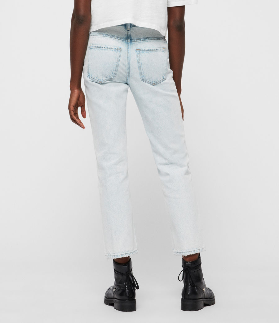 ALLSAINTS UK: Womens Ava Acid Cropped High-Rise Straight Jeans, Light ...