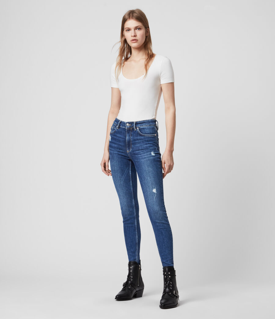 ALLSAINTS UK: Womens Dax High-Rise Superstretch Shaping Skinny Jeans ...