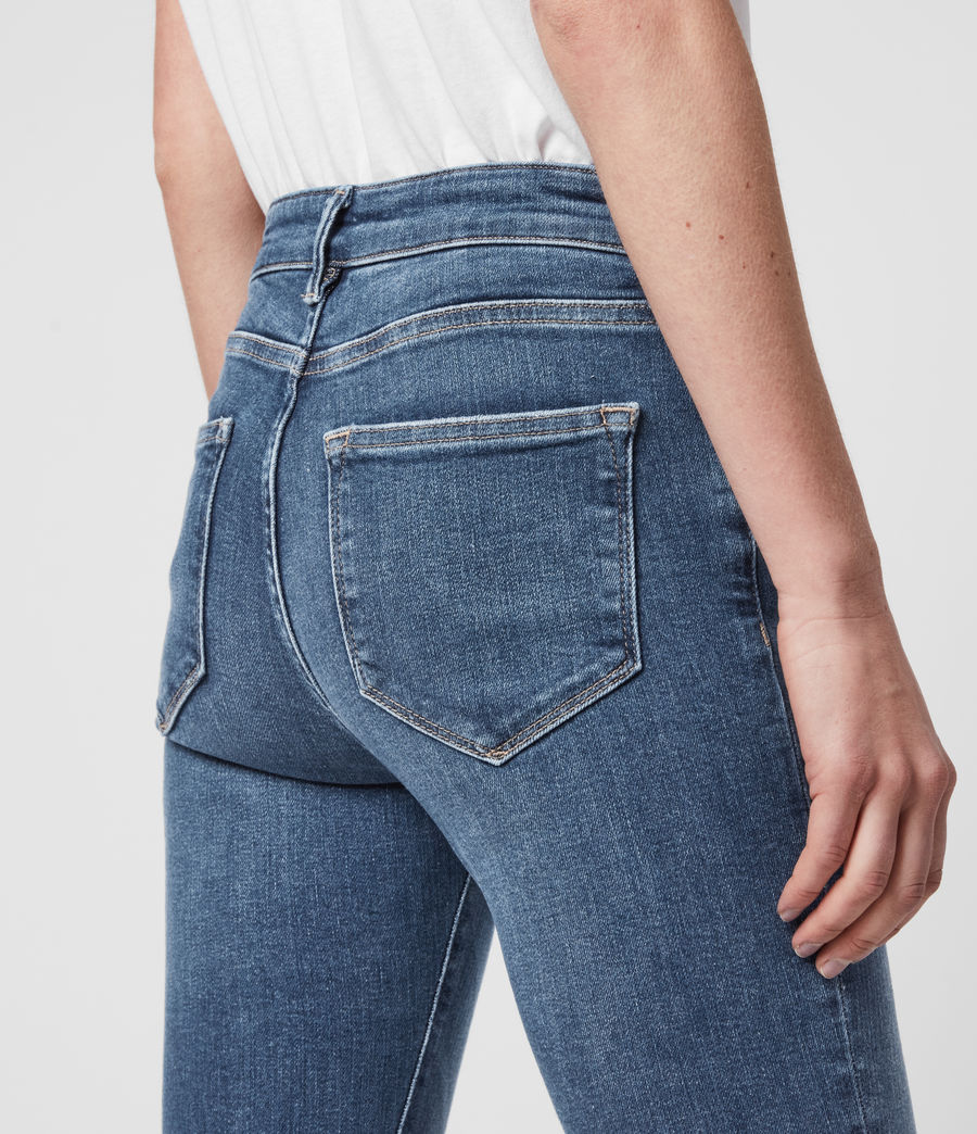 ALLSAINTS UK: Womens Miller Mid-Rise Stretch Skinny Jeans, Mid Indigo ...