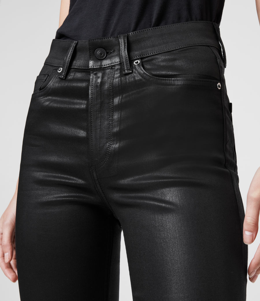 Women's Dax Cropped High-Rise Superstretch Skinny Jeans, Coated Black (coated_black) - Image 2
