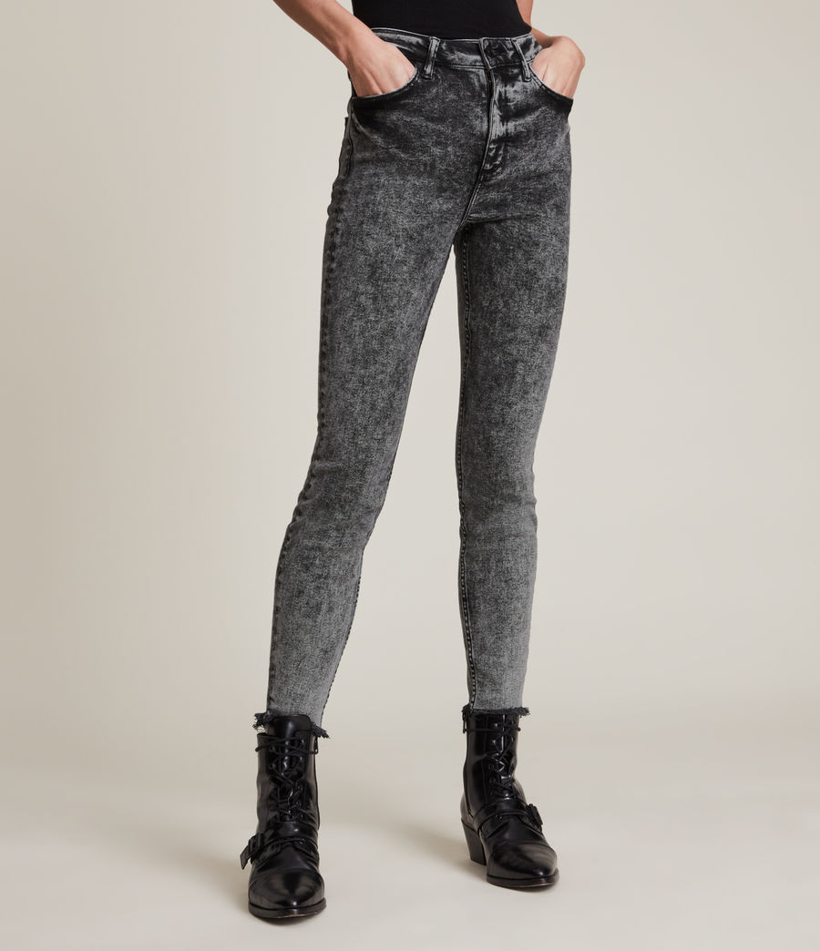 Femmes Jean Skinny Superstretch Taille Haute Size Me Dax (snow_wash_black) - Image 2