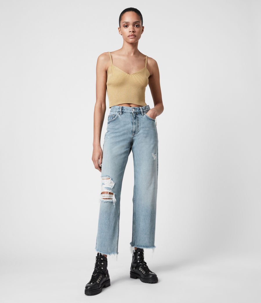 high rise boyfriend fit jeans