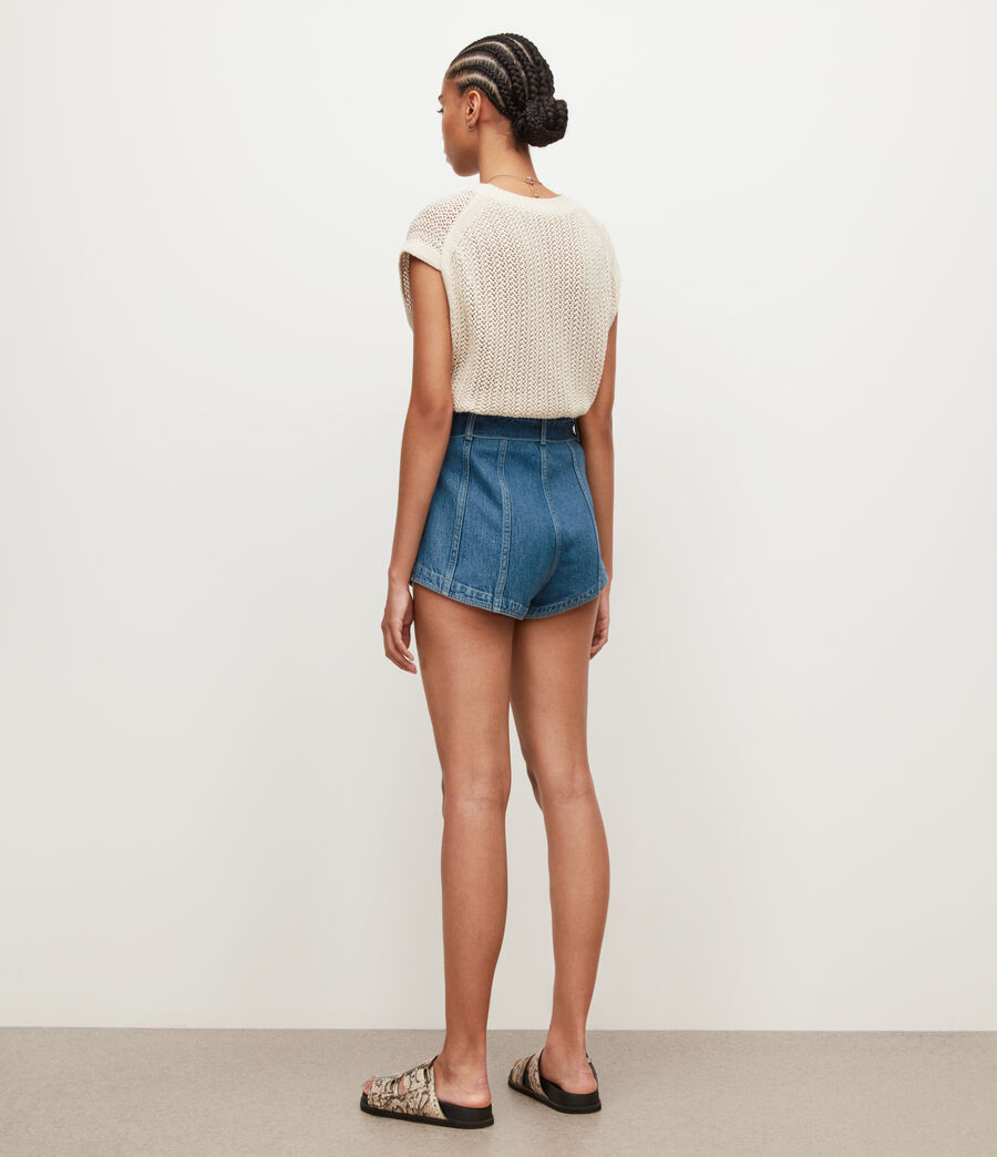 Women's Frankie High-Rise Denim Shorts (mid_indigo) - Image 5