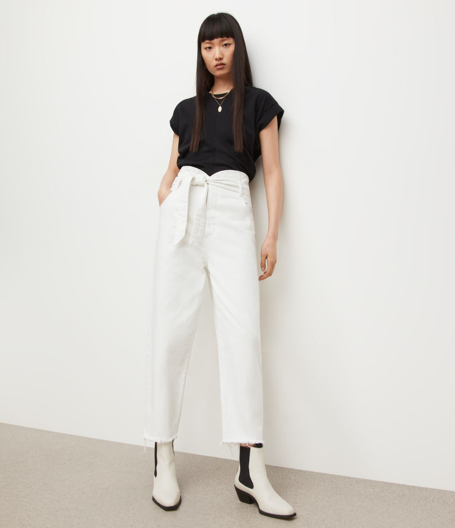Damen Sammy Paperbag Jeans (white) - Image 1