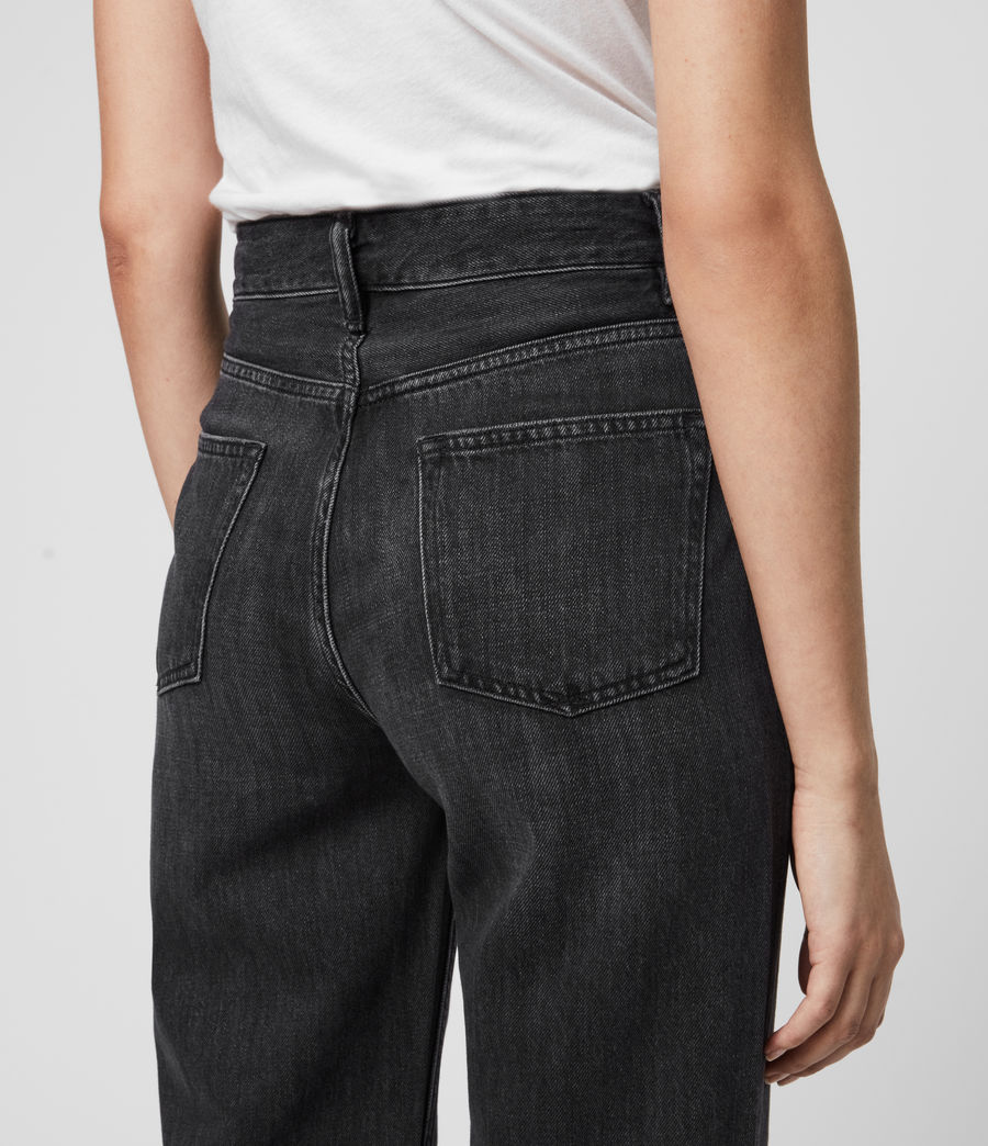 high waisted black boyfriend jeans