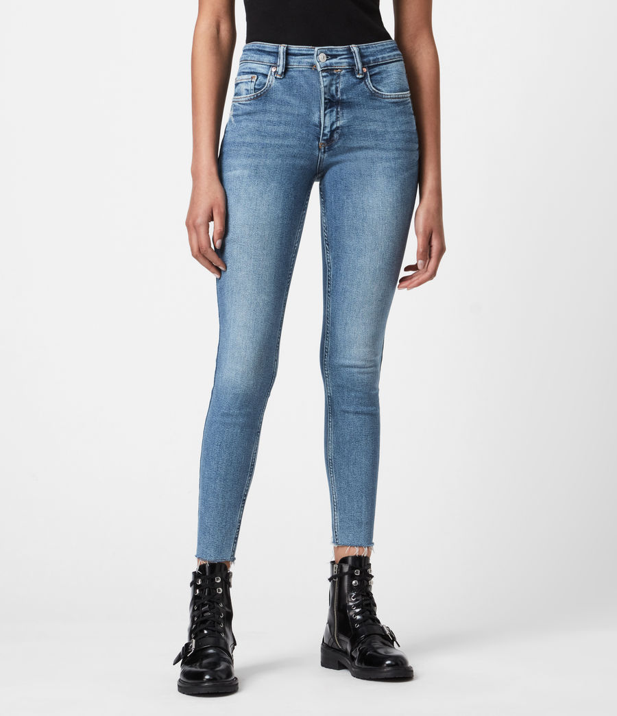 high rise stretch jeans