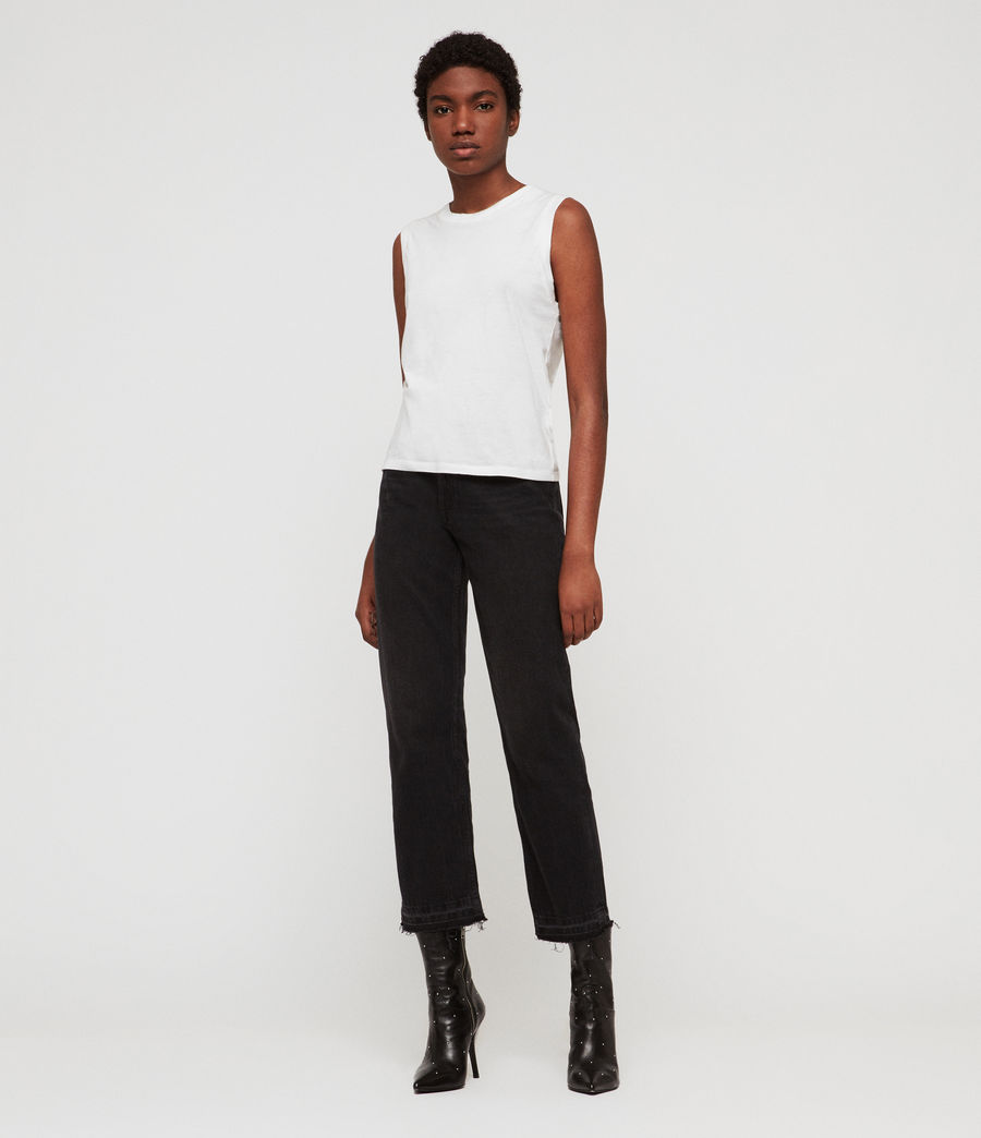 ALLSAINTS US: Womens Ava Straight High-Rise TY Jeans, Black (black)