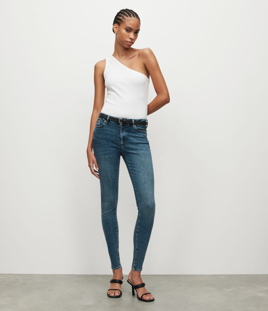Womens Miller Mid-Rise Size Me Skinny Jeans (hunter_blue) - Image 1