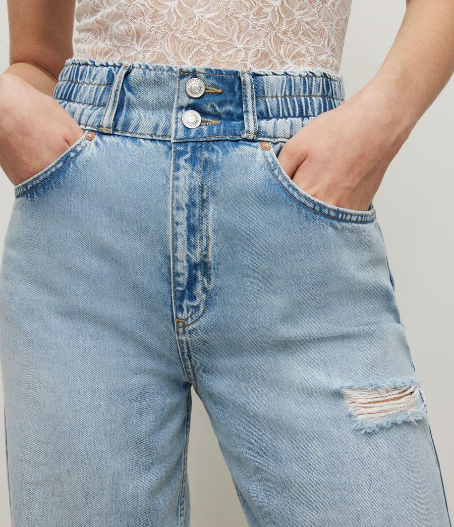 Damen Hailey High-Rise Straight Damaged Jeans (light_indigo) - Image 3