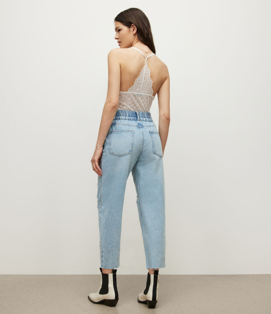 Womens Hailey High-Rise Straight Damaged Jeans (light_indigo) - Image 5