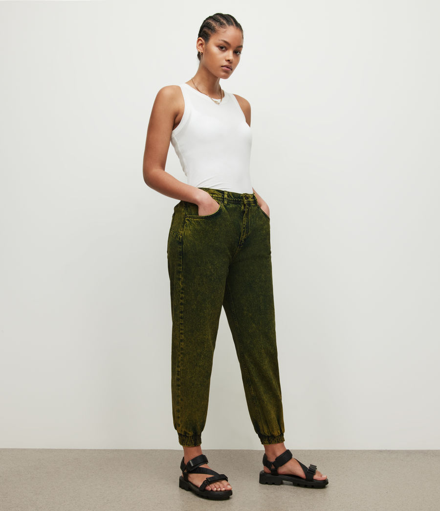 Damen Talli High-Rise Relaxed Cuffed Jeans (acid_lime) - Image 4