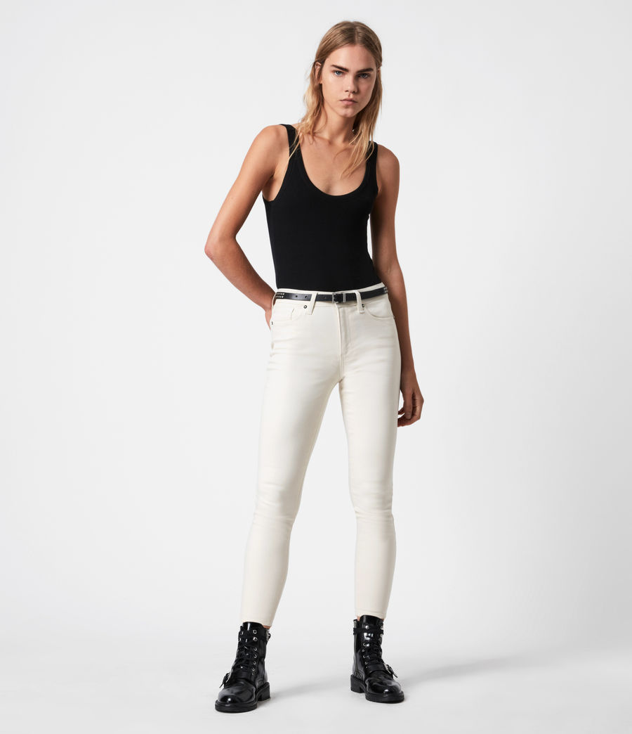 womens coated skinny jeans