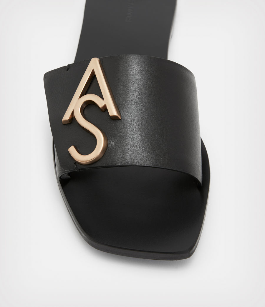 Women's Klara Leather Sandals (black) - Image 2