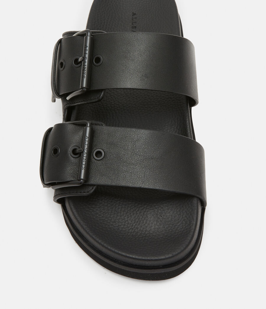 Women's Sian Leather Sandals (black) - Image 3