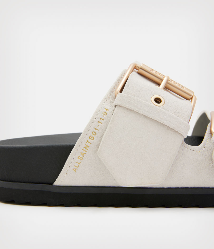 Women's Sian Suede Sandals (stone_white) - Image 4