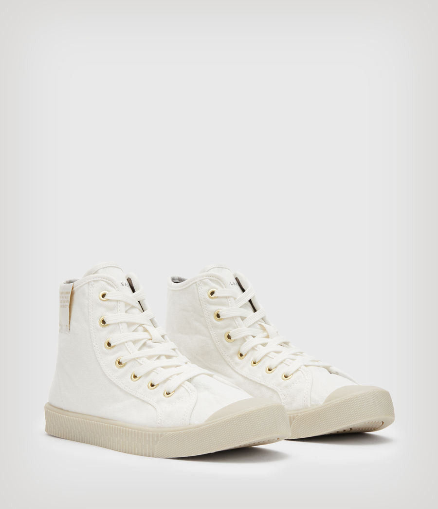 Womens Demmy High Top Sneakers (white) - Image 5