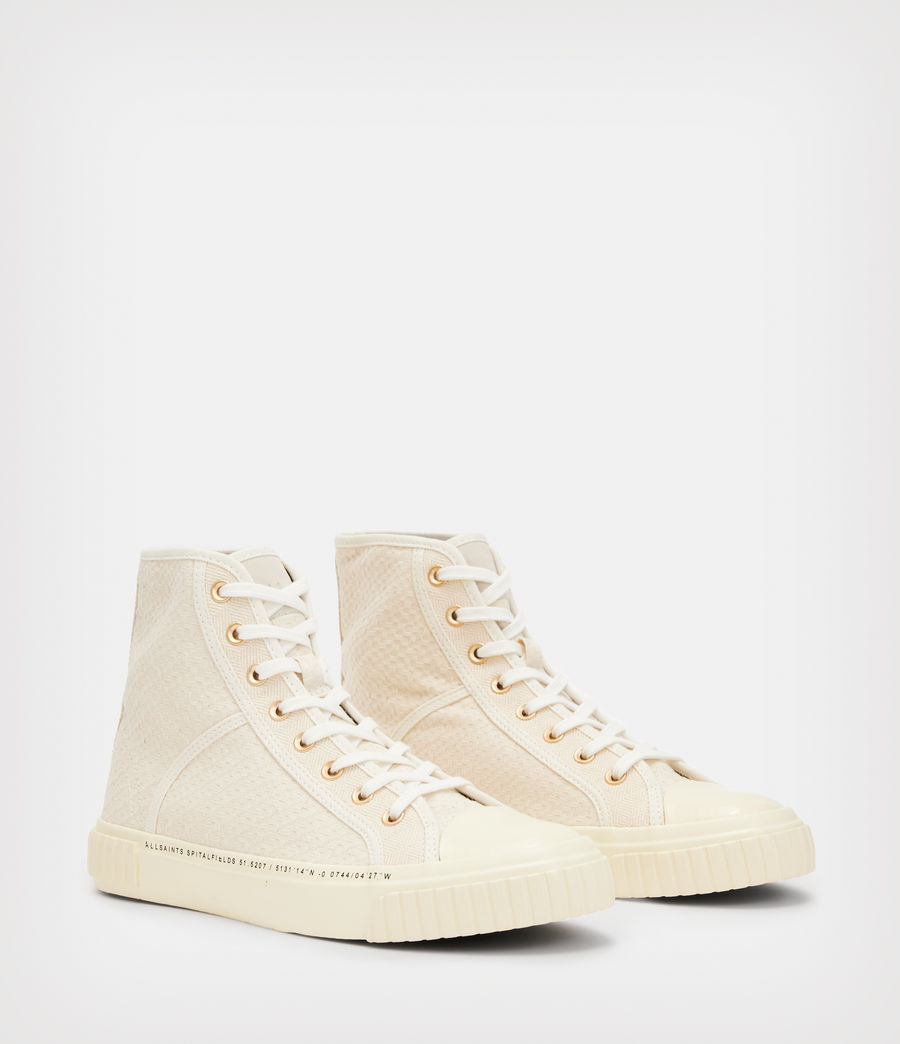 Women's Dana Texture High Top Trainers (off_white) - Image 3
