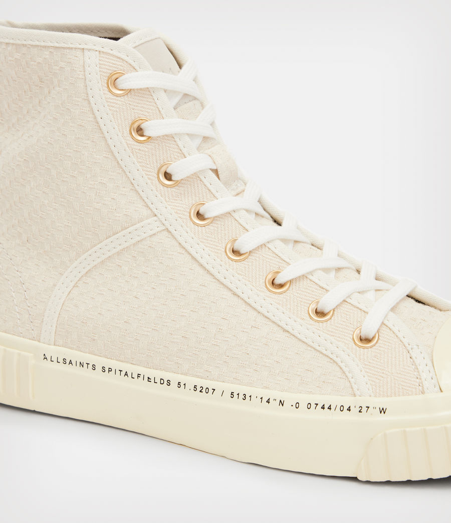 Women's Dana Texture High Top Trainers (off_white) - Image 4