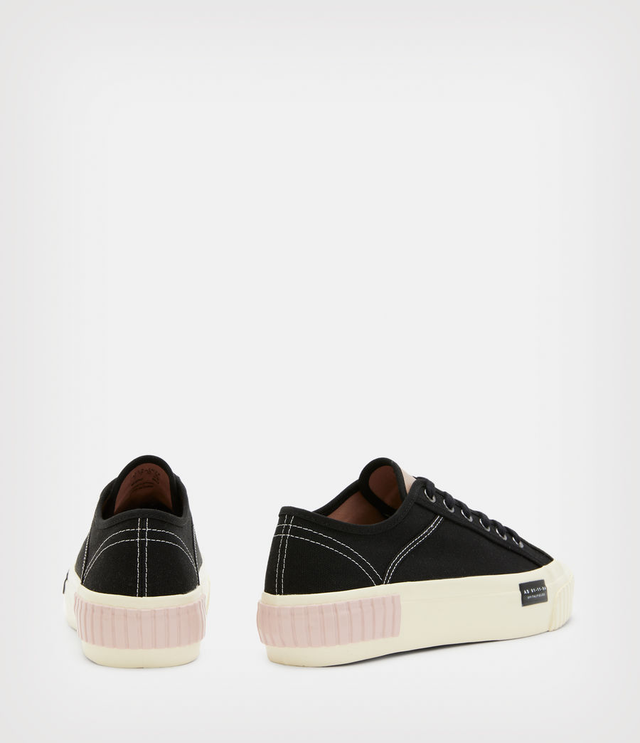 Womens Jackie Flatform Sneakers (black_misty_pink) - Image 5