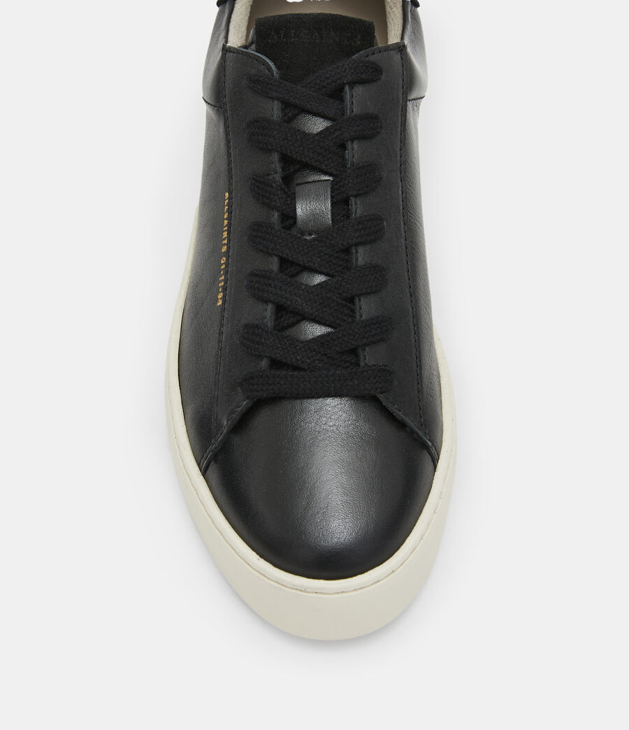 Womens Shana Leather Sneakers (black) - Image 3