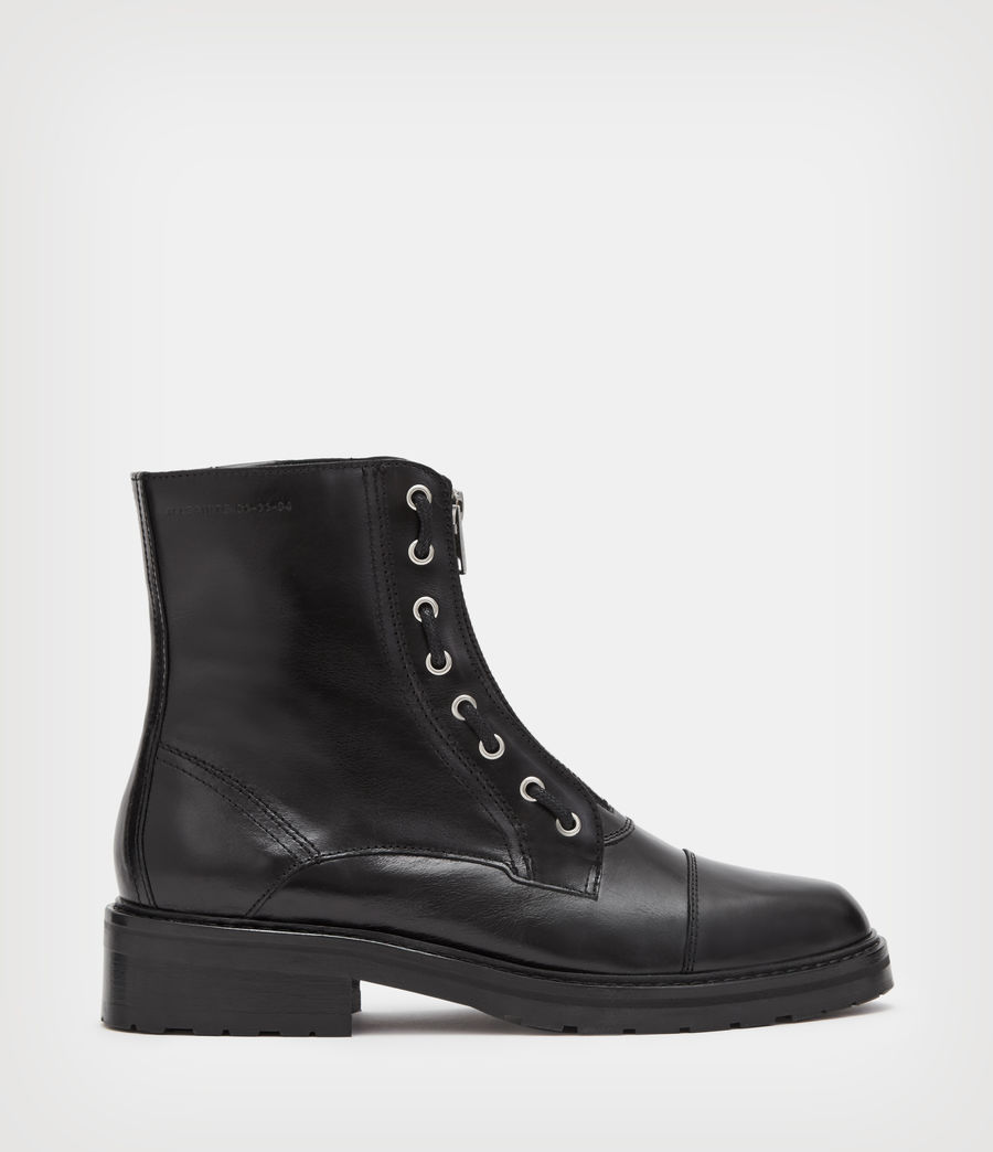 Women's Alaria Leather Boots (black) - Image 1