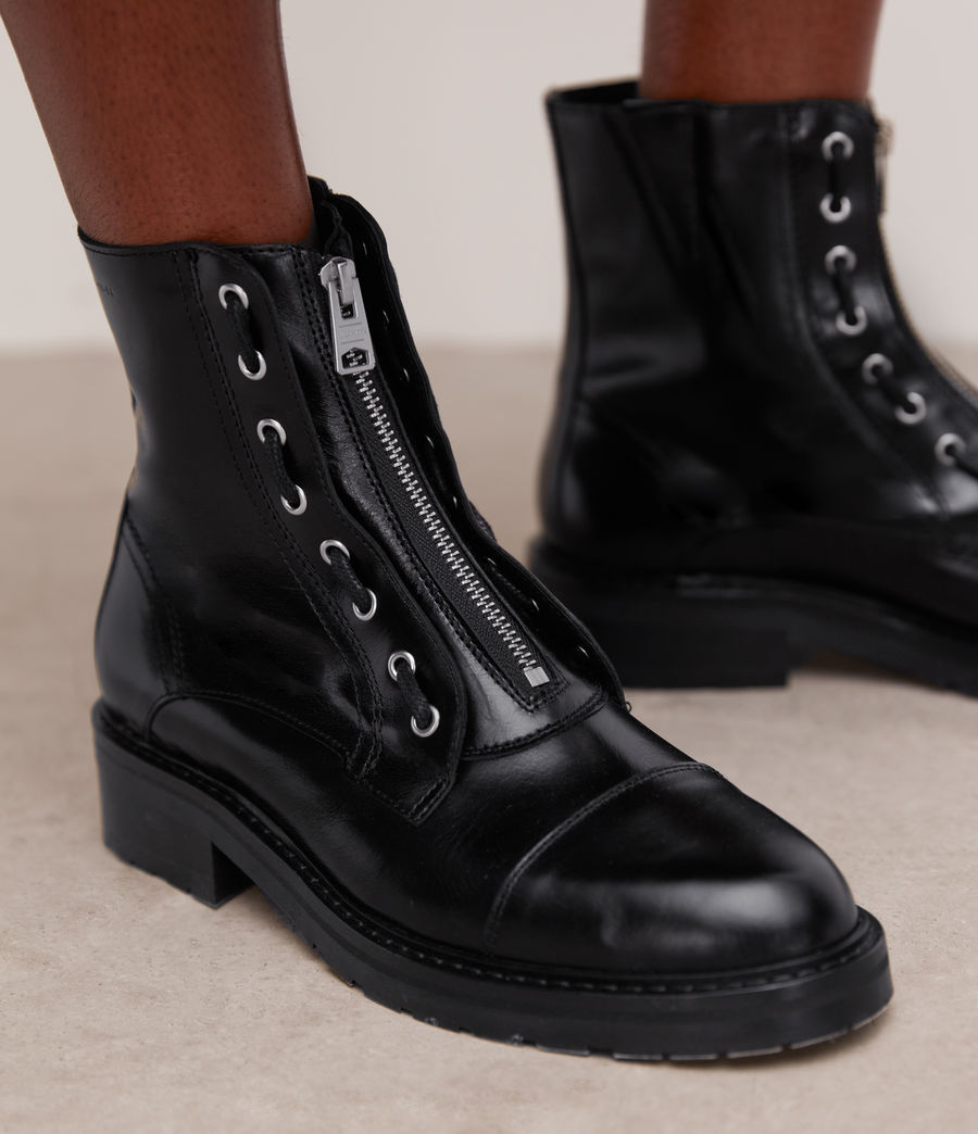 Damen Alaria Leather Boots (black) - Image 2