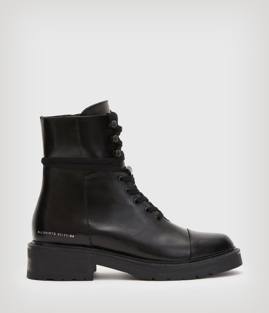 Women's Dusty Leather Boots (black) - Image 1