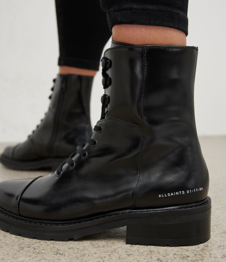 Damen Dusty Leather Boots (black) - Image 4