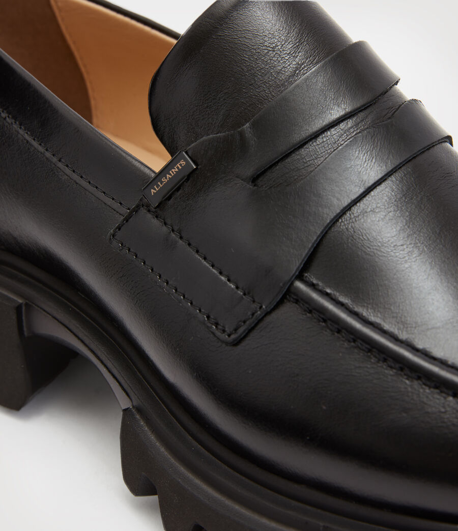 Damen Lola Leather Loafers (black) - Image 4