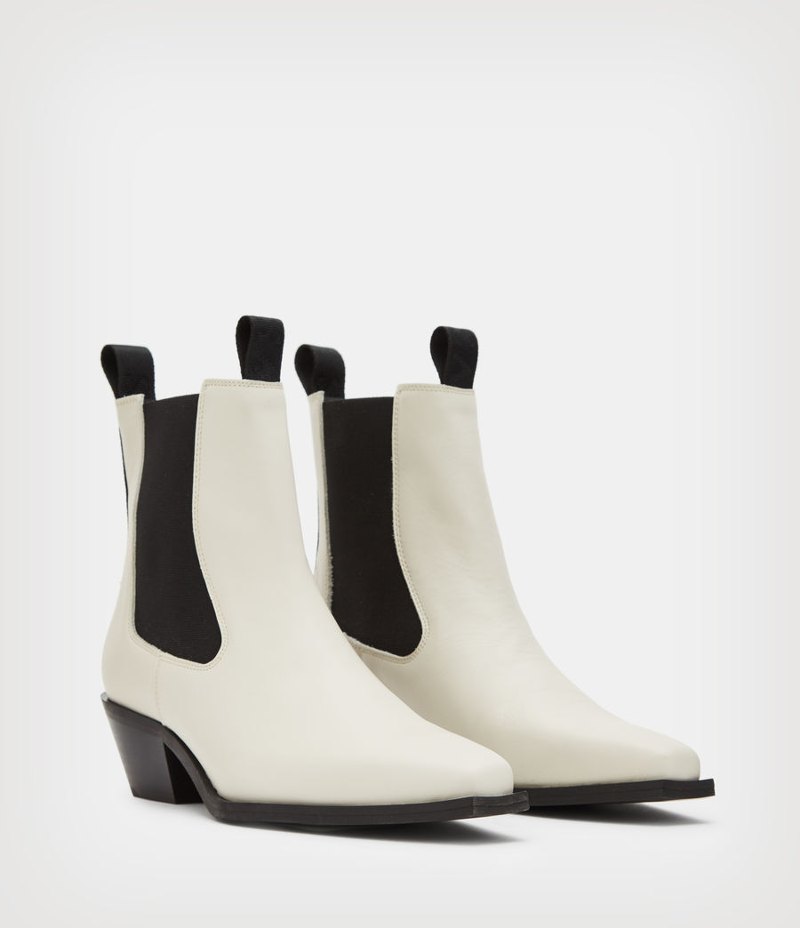 Women's Vally Leather Boots (stone_white) - Image 3