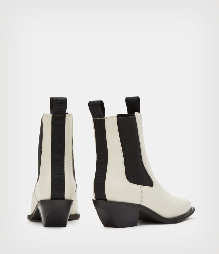 Womens Vally Leather Boots (stone_white) - Image 5