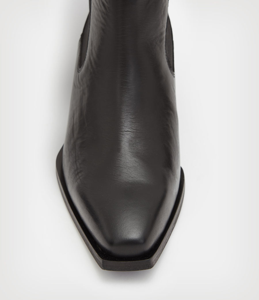 Womens Vally Leather Boots (black) - Image 3