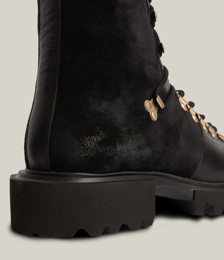 Womens Faye Suede Boots (black) - Image 4