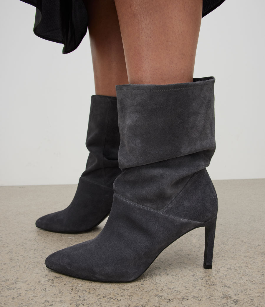 Womens Orlana Suede Boots (grey_steel) - Image 4