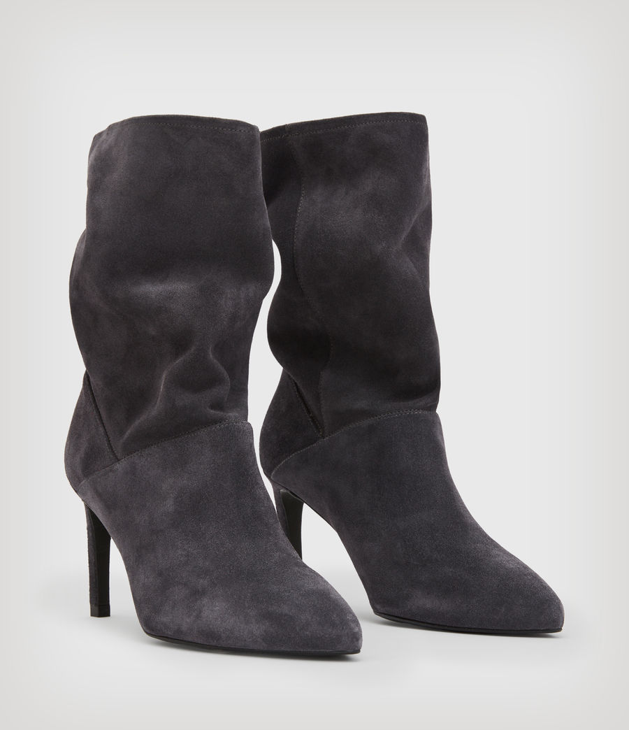 Womens Orlana Suede Boots (grey_steel) - Image 5