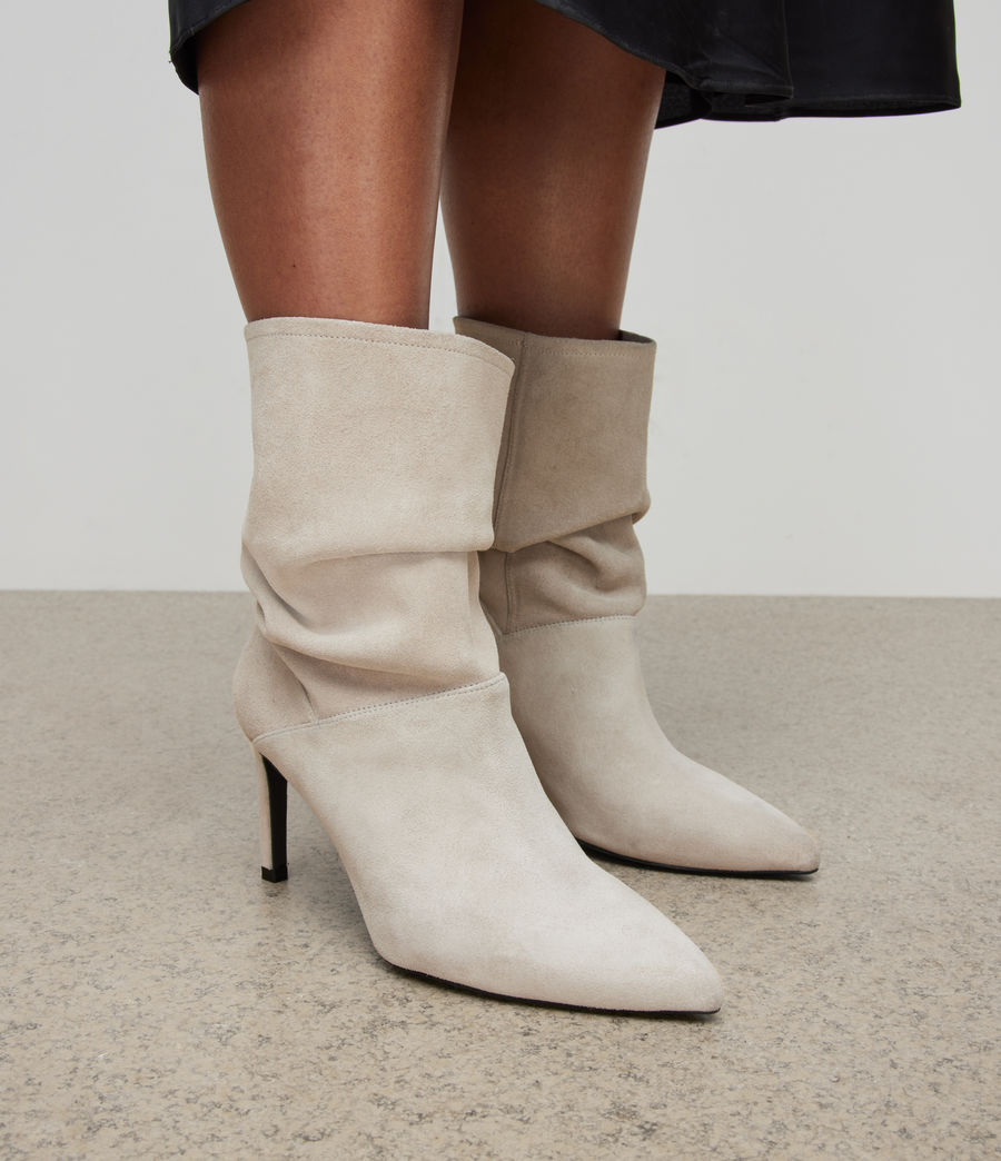 Women's Orlana Suede Boots (stone_white) - Image 1