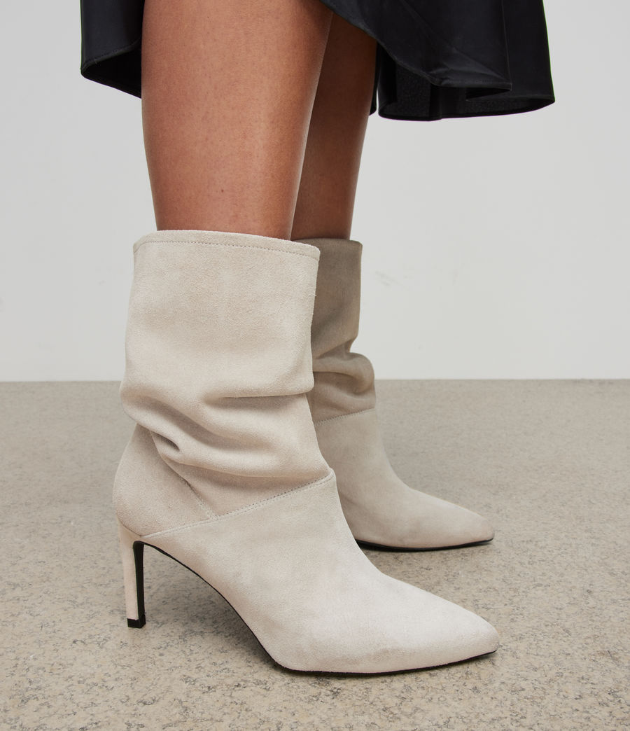 Women's Orlana Suede Boots (stone_white) - Image 4
