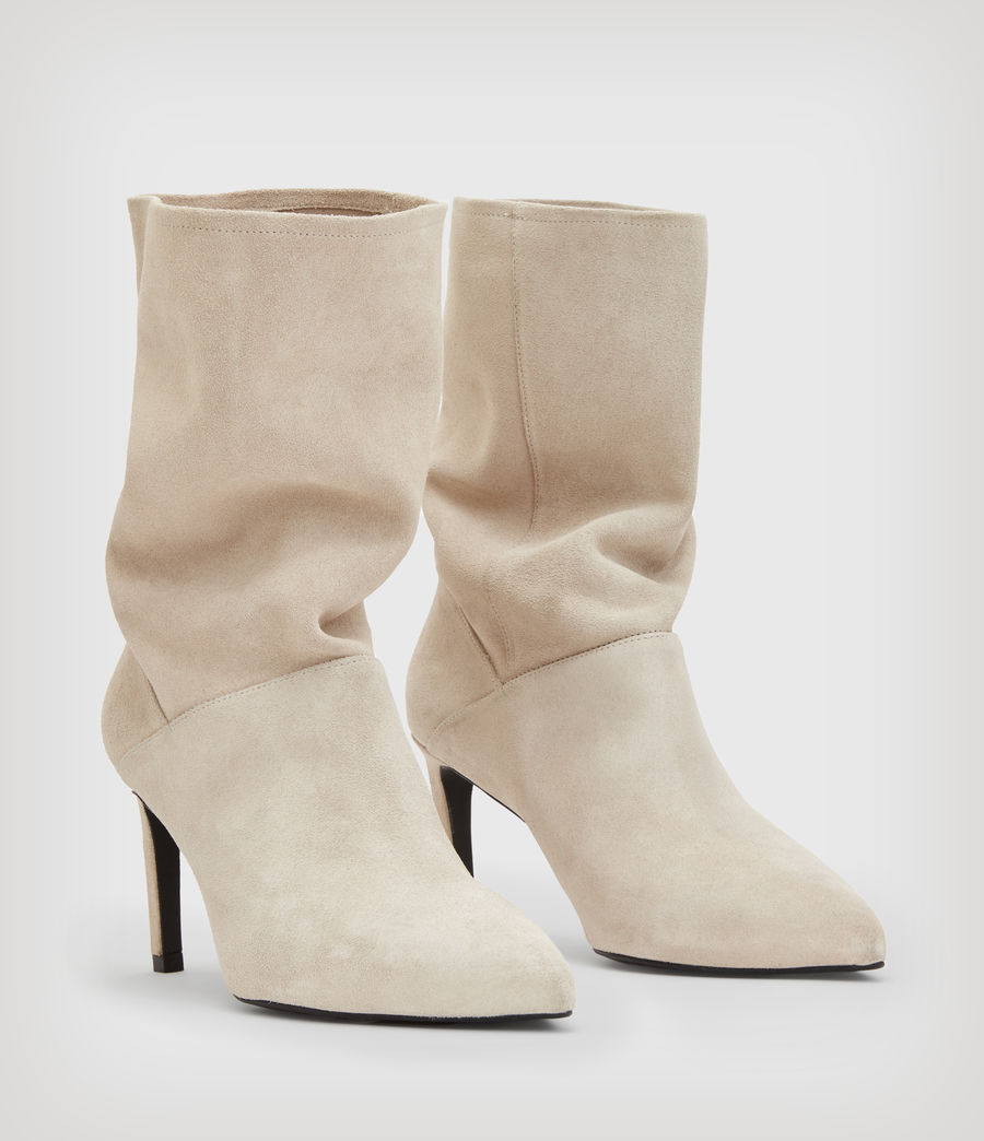 Women's Orlana Suede Boots (stone_white) - Image 5