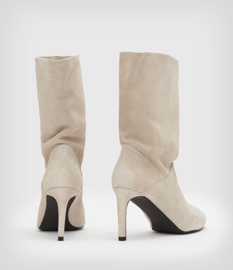 Women's Orlana Suede Boots (stone_white) - Image 7