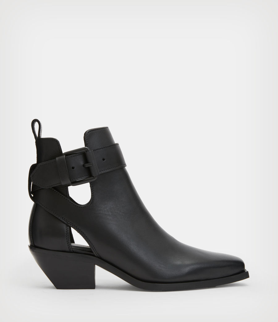 Women's Demi Leather Cut Out Boots (black) - Image 1