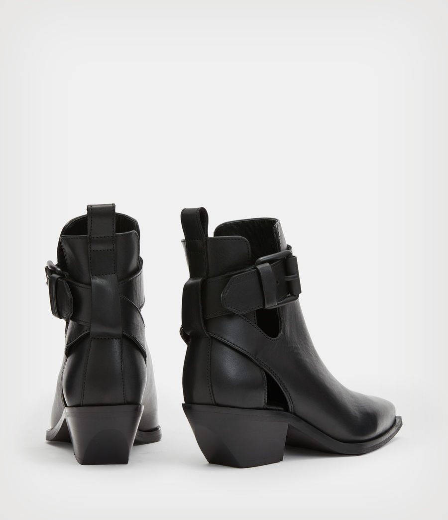 Women's Demi Leather Cut Out Boots (black) - Image 4