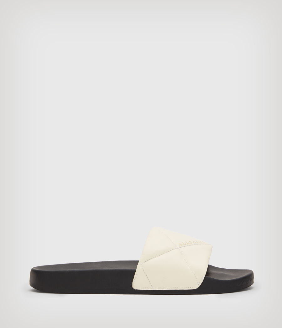 Damen Bell Leather Sliders (cream_white) - Image 2