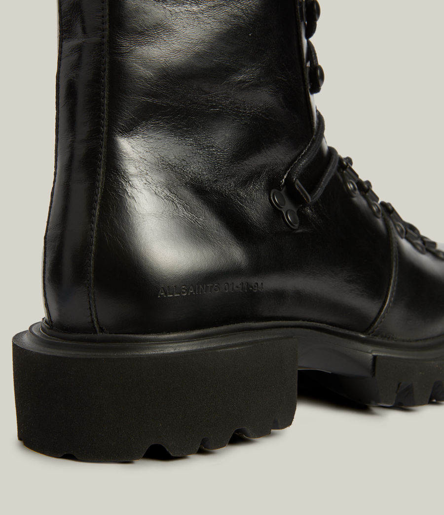 Womens Faye Leather Boots (black) - Image 4