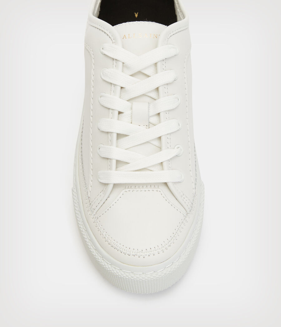 Women's Milla Leather Trainers (chalk_white) - Image 3